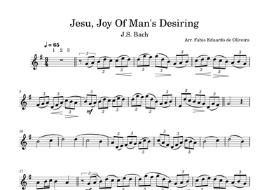 Jesu, Joy Of Men's Desiring (Bach) - Easy Arrangement (arr. Fabio Eduardo de Oliveira)