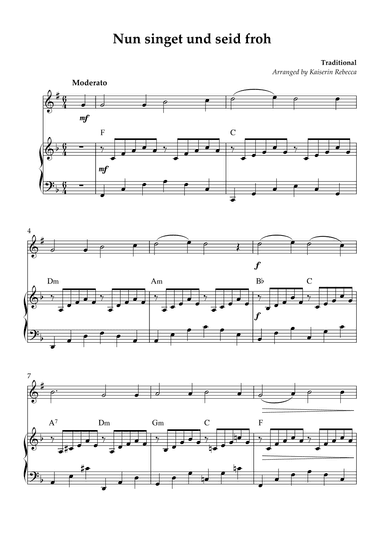 Nun singet und seid froh (arr. Kaiserin Rebecca)
