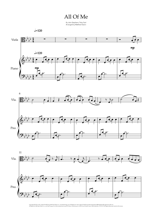 All Of Me (arr. Matthew pyeon)
