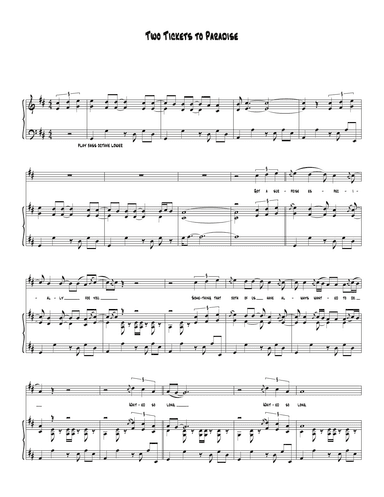 Two Tickets To Paradise (arr. Biegler)