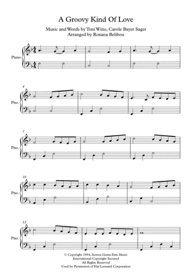 A Groovy Kind Of Love (arr. Roxana Belibou)