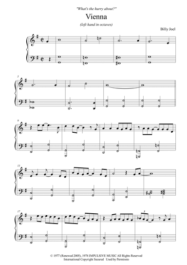 Vienna (arr. Passoni Music)