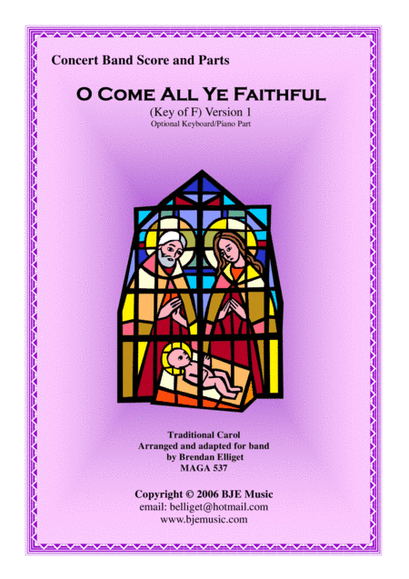 O Come All Ye Faithful - Concert Band Score and Parts PDF (arr. Brendan Elliget MAGA 537)