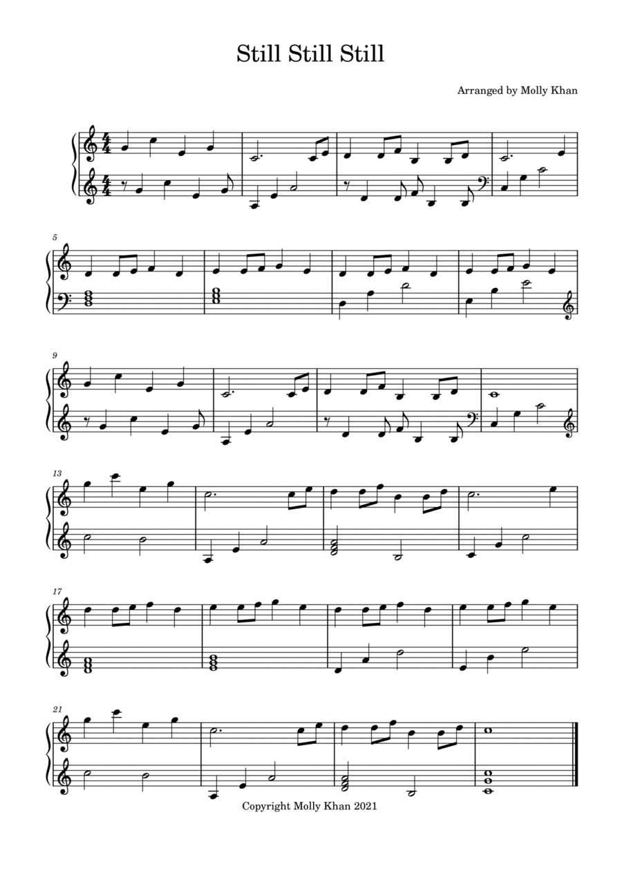 Still Still Still for Double Strung Harp Christmas Carol (arr. Molly Khan)