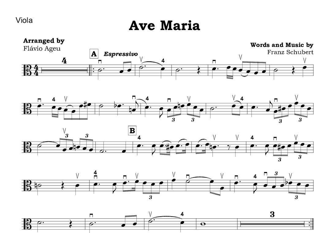 Ave Maria, Op. 52 No. 6 (arr. Flávio Ageu Dos Santos Silva)