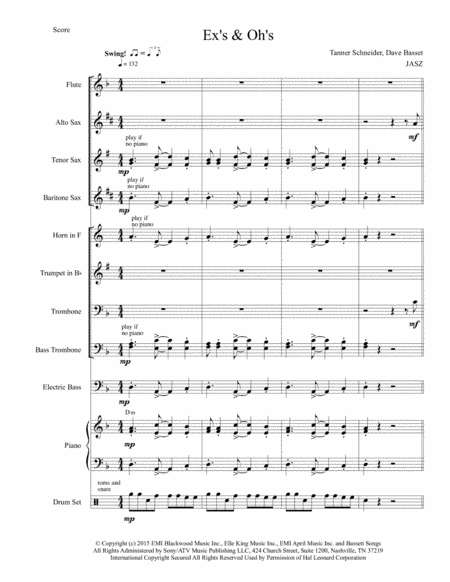 Ex's & Oh's (arr. JASZ (Julie Ann Stenberg Zeidel))