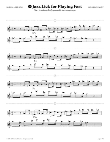 Jazz Lick #17 for Playing Fast