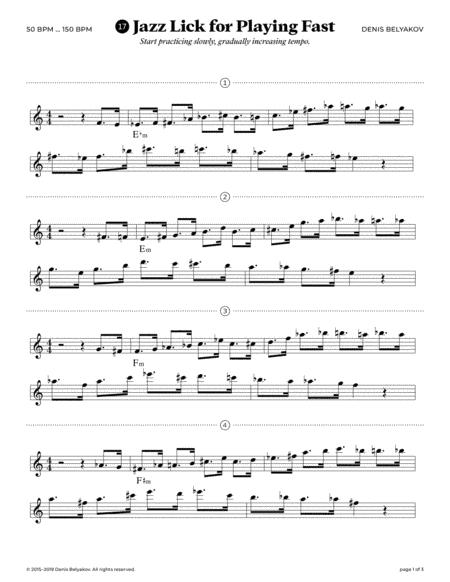 Jazz Lick #17 for Playing Fast