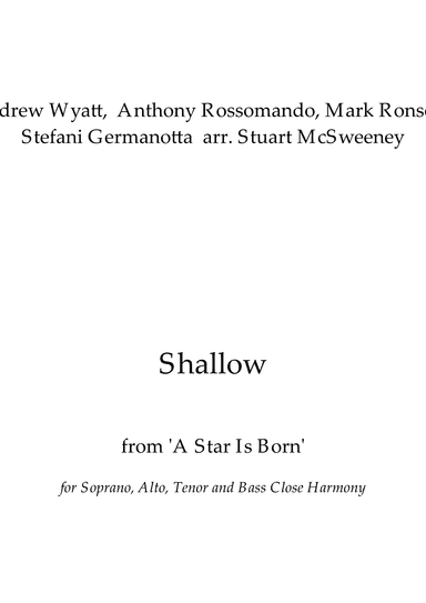 Shallow (arr. Stuart McSweeney)