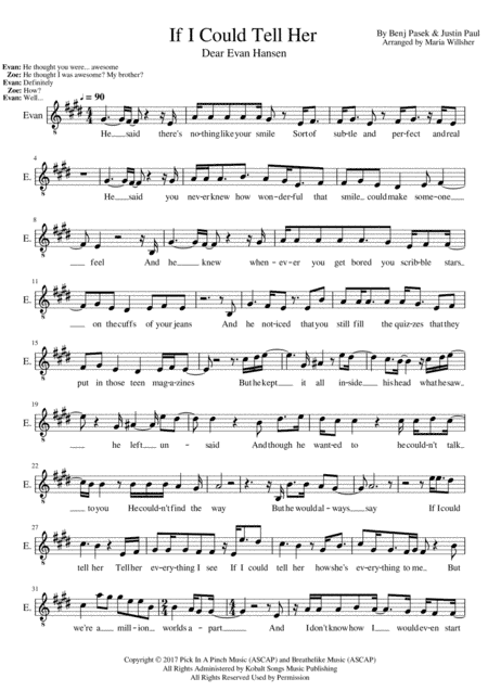If I Could Tell Her (arr. Maria Willsher)