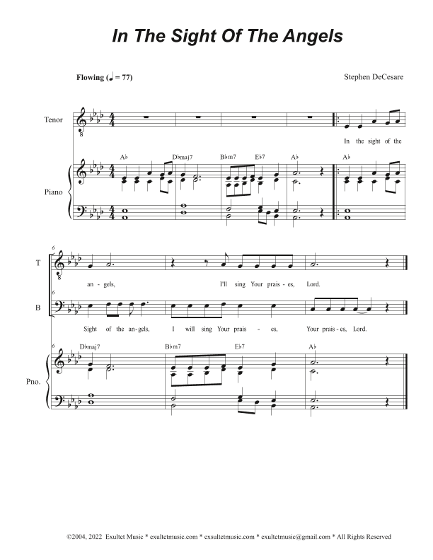 In The Sight Of The Angels (2-part choir - (TB)