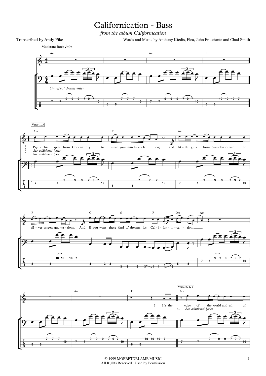 Californication (arr. Andy Pike)