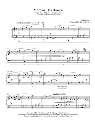Morning Has Broken (arr. David Nevue)