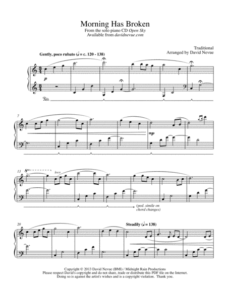 Morning Has Broken (arr. David Nevue)