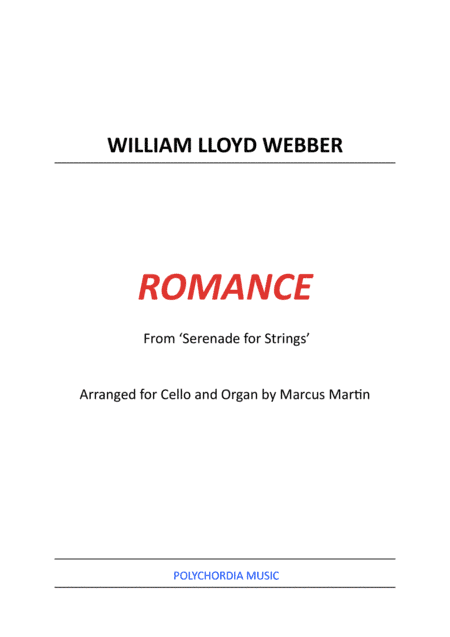 Romance For Organ (arr. Marcus Martin)
