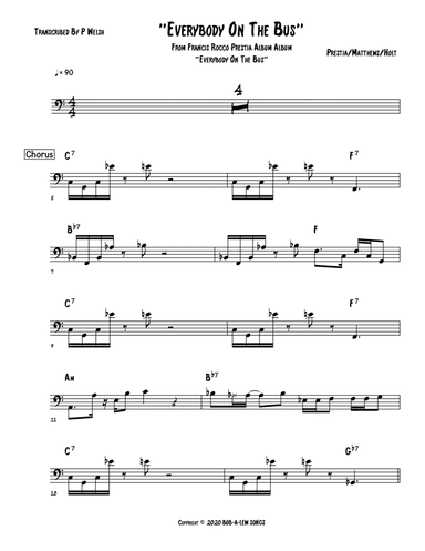 Everybody On The Bus (arr. Accubass)