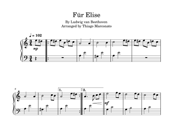 Für Elise (arr. Thiago Marconato)