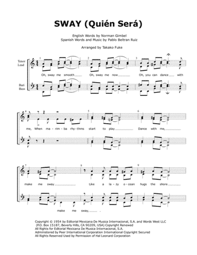 Sway (Quien Sera) (arr. Takako Fuke)