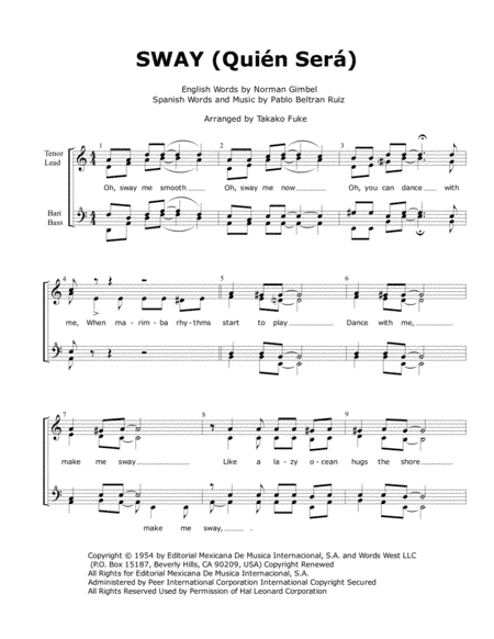 Sway (Quien Sera) (arr. Takako Fuke)