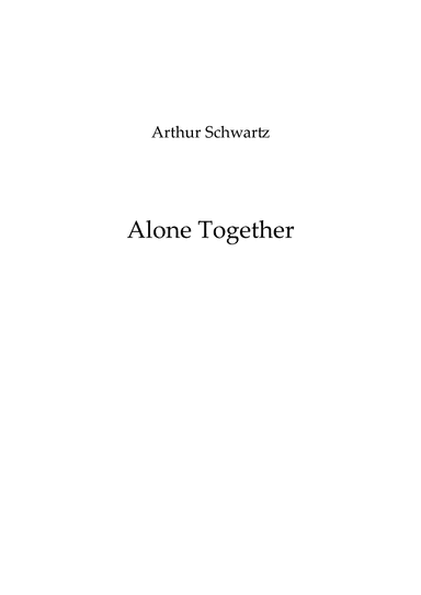 Alone Together (arr. Alois Bouda)