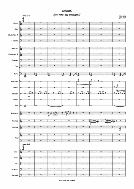 VARIANTS (for piano and orchestra)