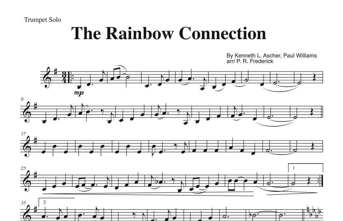 The Rainbow Connection (arr. P. R. Frederick)