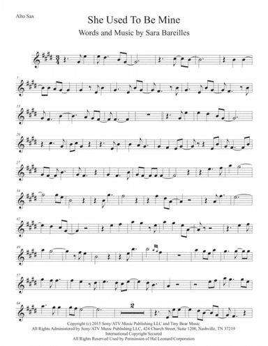 She Used To Be Mine from WAITRESS THE MUSICAL (arr. Kevin Busse)
