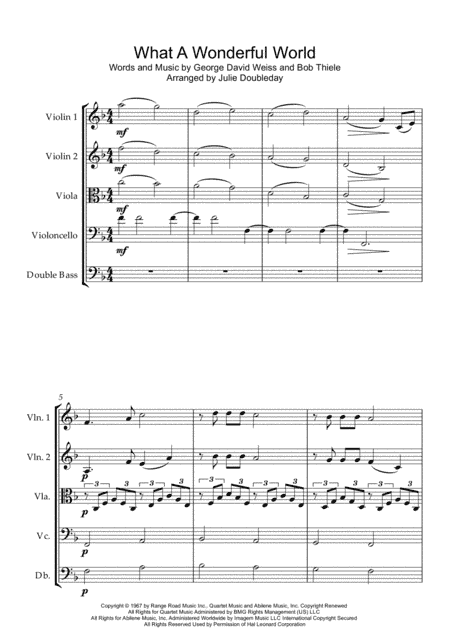 What A Wonderful World (arr. Julie Doubleday)