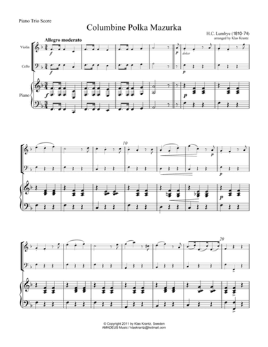 Columbine Polka Mazurka for piano trio (arr. K. Krantz)