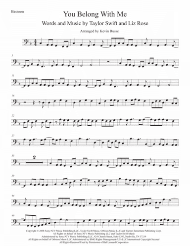 You Belong With Me (arr. Kevin Busse)