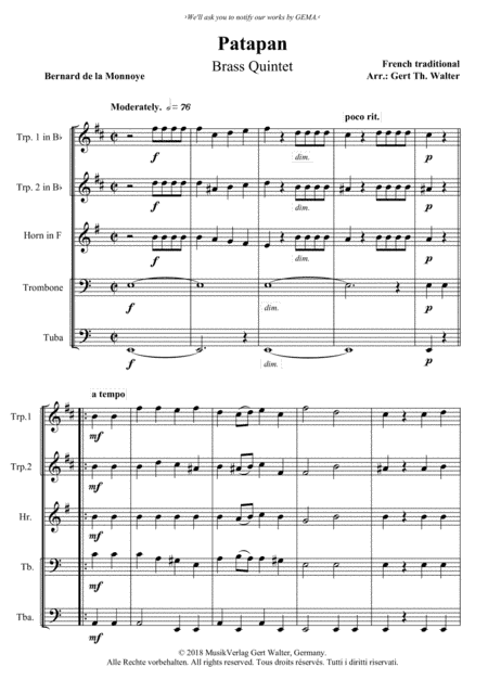 Patapan (arr. Gert Th. Walter)