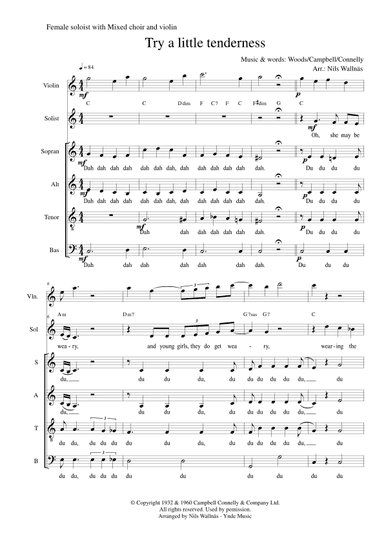 Try A Little Tenderness (arr. Nils Wallnäs)