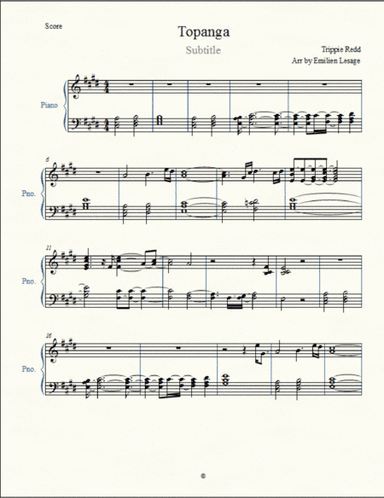 Topanga (arr. Emilien Lesage)