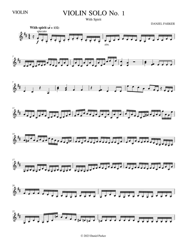 Violin Solo No. 1 (With Spirit)