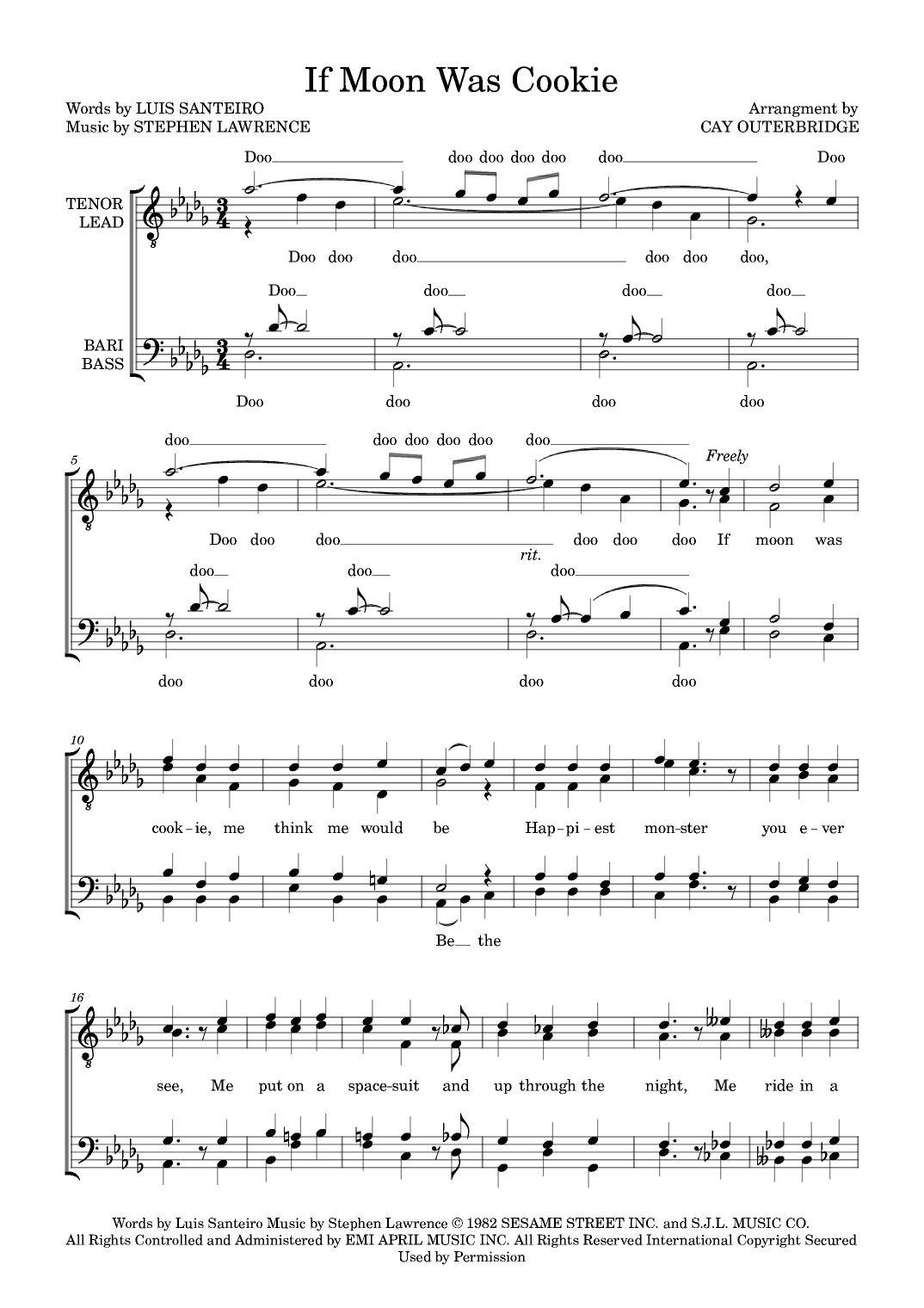 If Moon Was Cookie (arr. Cay Outerbridge)