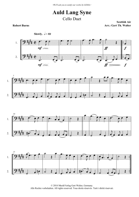 Auld Lang Syne (arr. Gert Th. Walter)