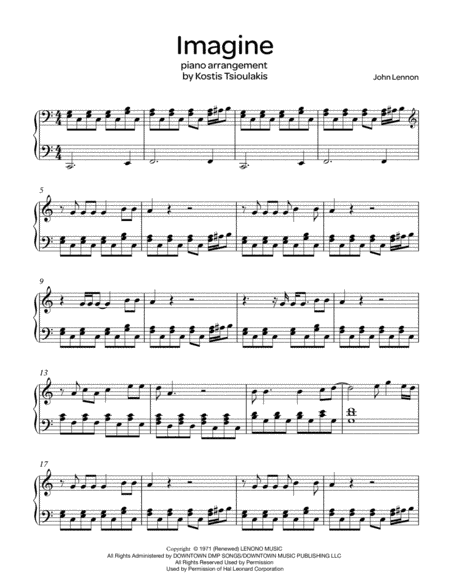 Imagine (arr. Kostis Tsioulakis)
