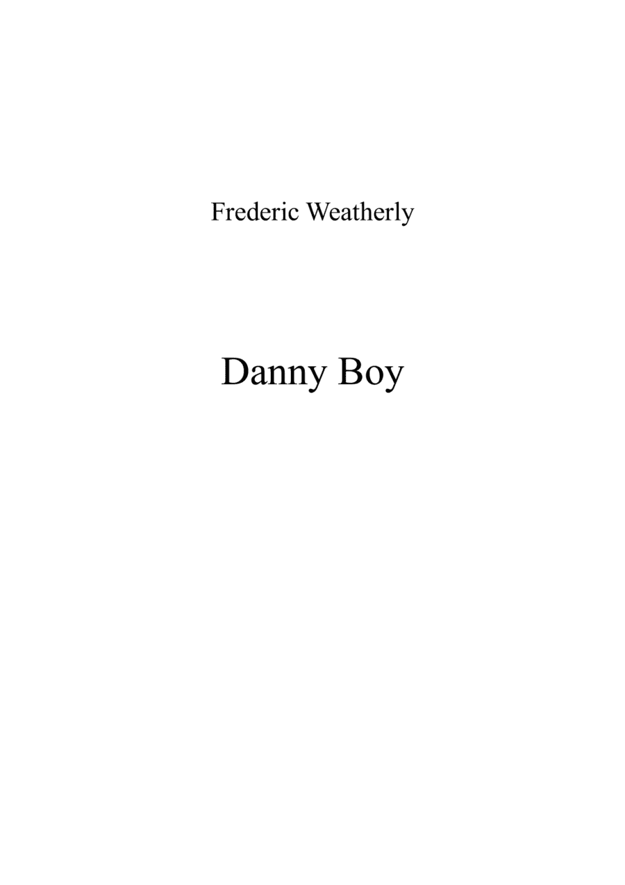Danny Boy_F -  major key (or relative minor key) (arr. Albert van Niasky)