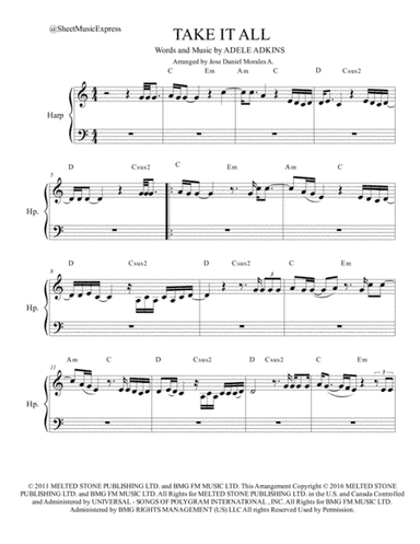 Take It All (arr. Jose Daniel Morales A.)