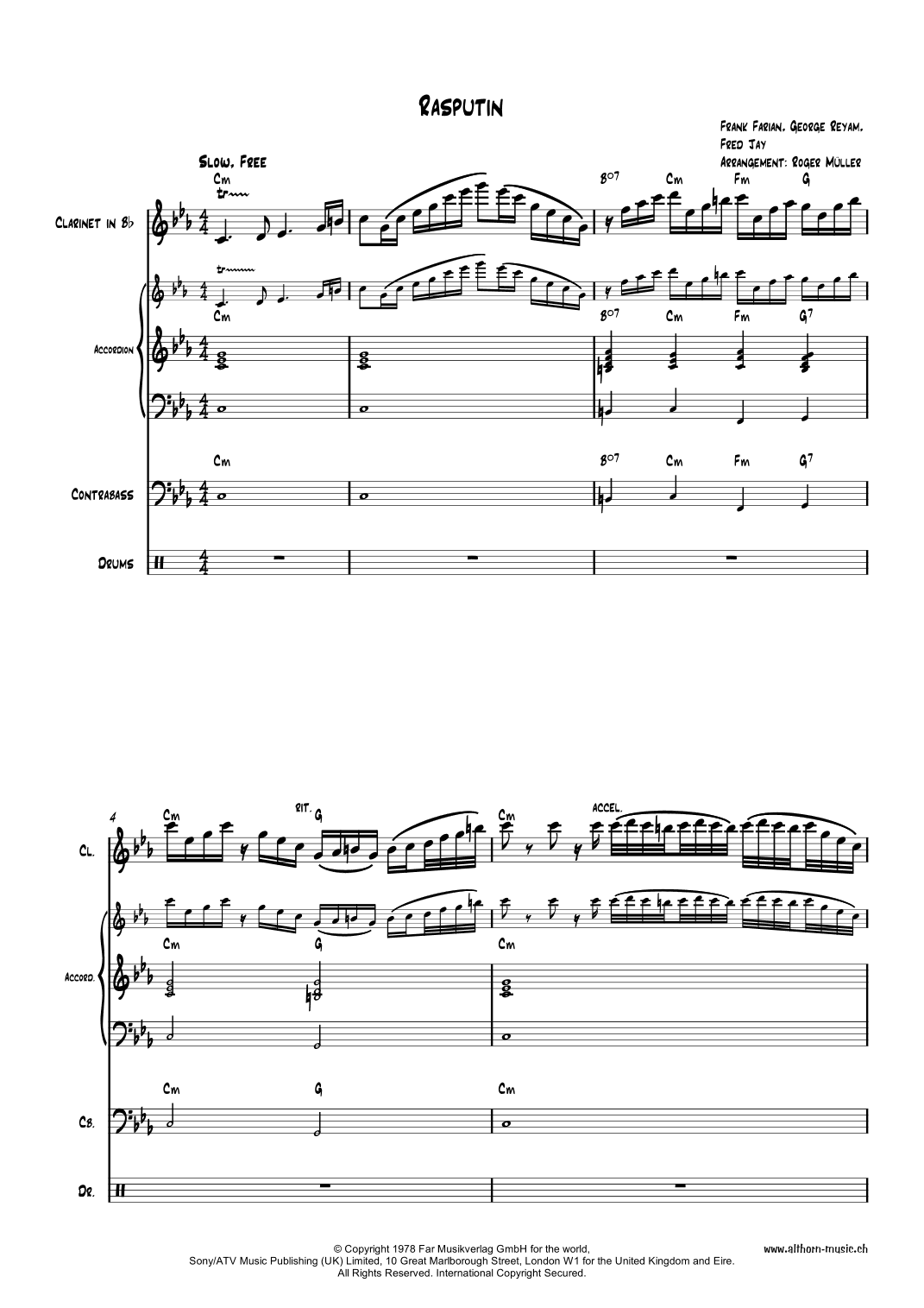 Rasputin (arr. Roger Müller)