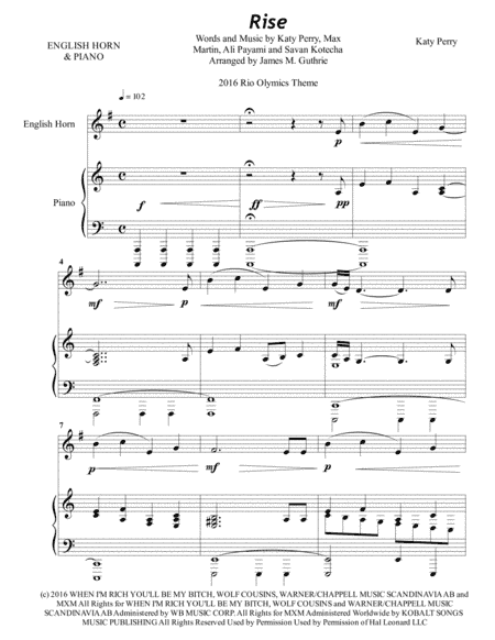 Rise (arr. James M. Guthrie, ASCAP)