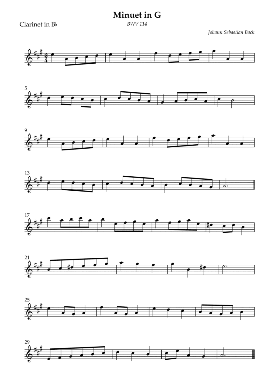 Minuet in G (arr. Wesley S. SIlva)