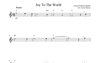 Christmas Carols for Alto Recorder: Joy To The World (arr. Javier Marcó)