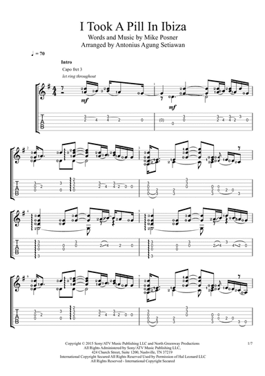 I Took A Pill In Ibiza (arr. Antonius Agung Setiawan)