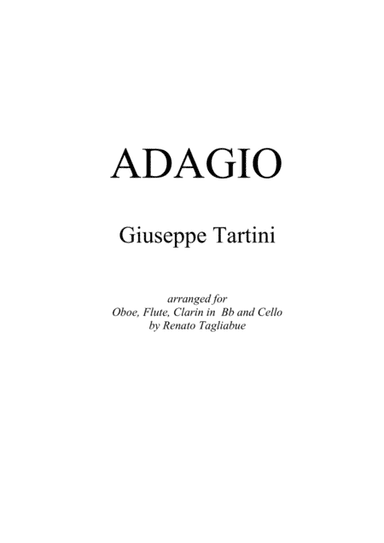 SARABANDA III -  G. Tartini - Arr. for Oboe, Flute, Clarin in Bb and Cello - With separate Parts (arr. Renato Tagliabue)