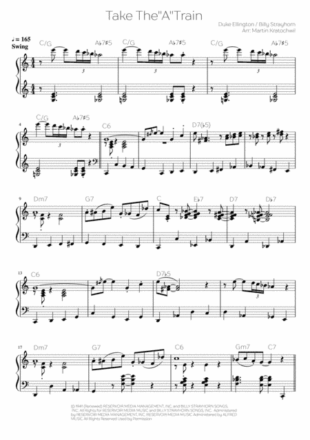 Take The "a" Train (arr. Martin Kratochwil)