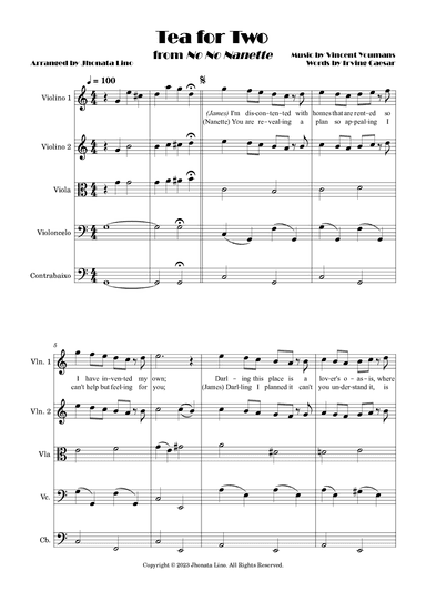 Tea For Two (arr. Jhonata Lino)