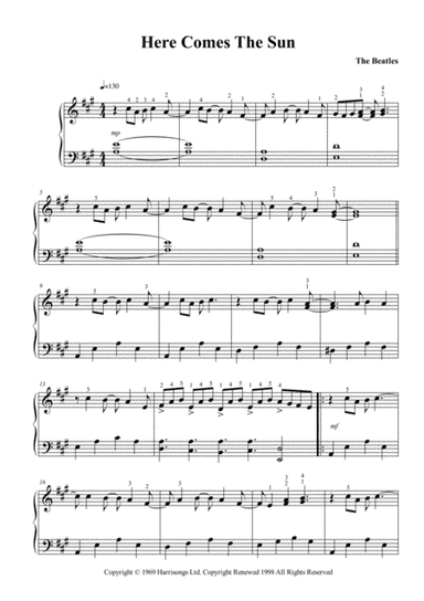 Here Comes The Sun (arr. Thomas Jancso)
