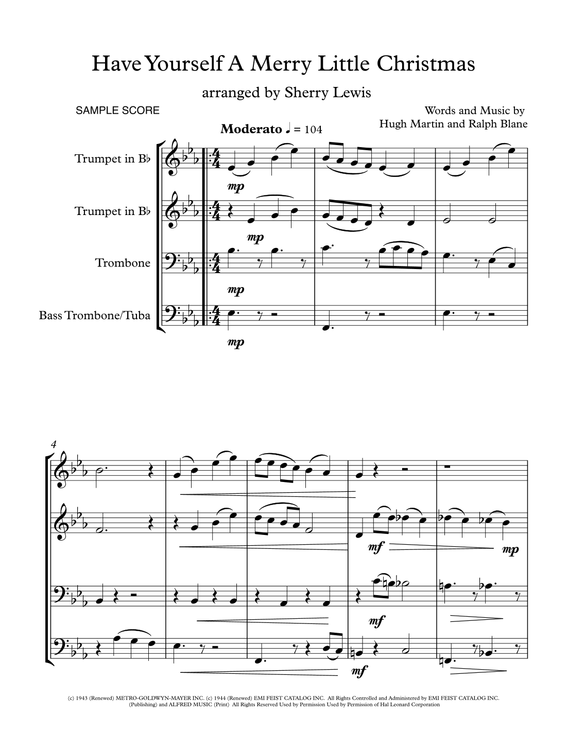 Have Yourself A Merry Little Christmas  from MEET ME IN ST. LOUIS (arr. Sherry Lewis Publishing)