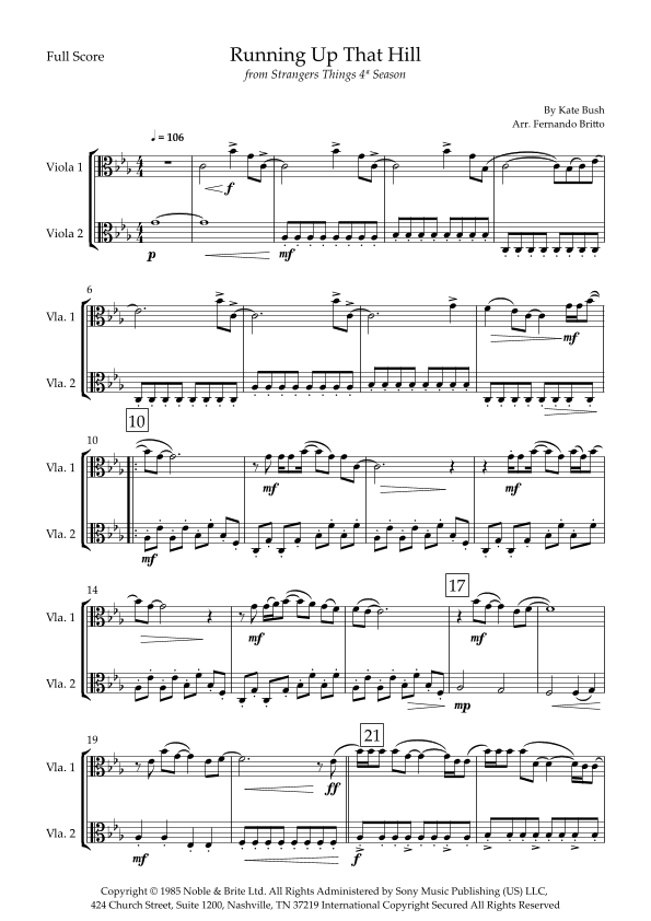Running Up That Hill (arr. Fernando Britto)
